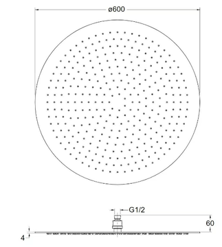 SANWICH CRIPD004 - Ceiling mounted overhead shower with anti-lime system by CRISTINA Rubinetterie - view 3